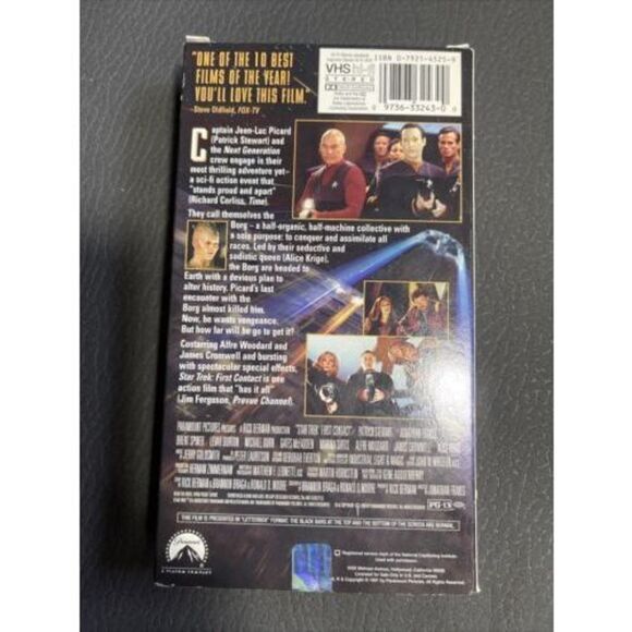 Star Trek: First Contact (VHS, Widescreen) Holo Hologram Front Case Minimal Wear - Picture 5 of 8